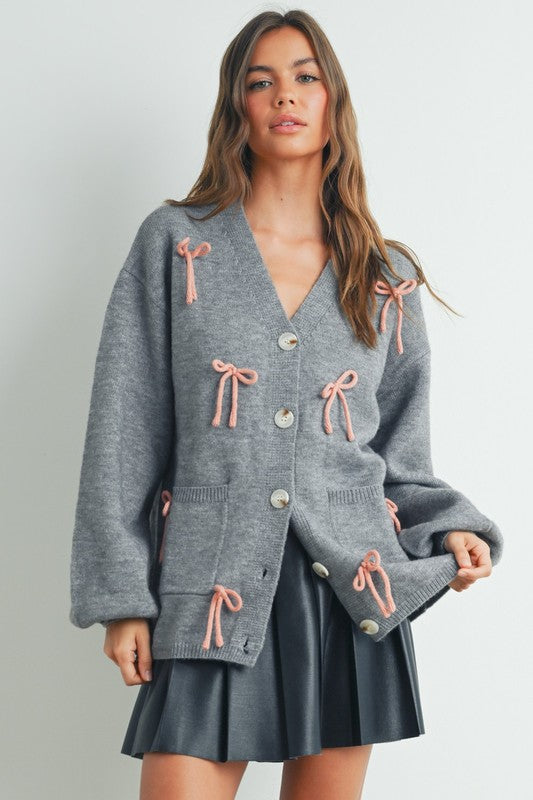 More Bows The Better Cardigan
