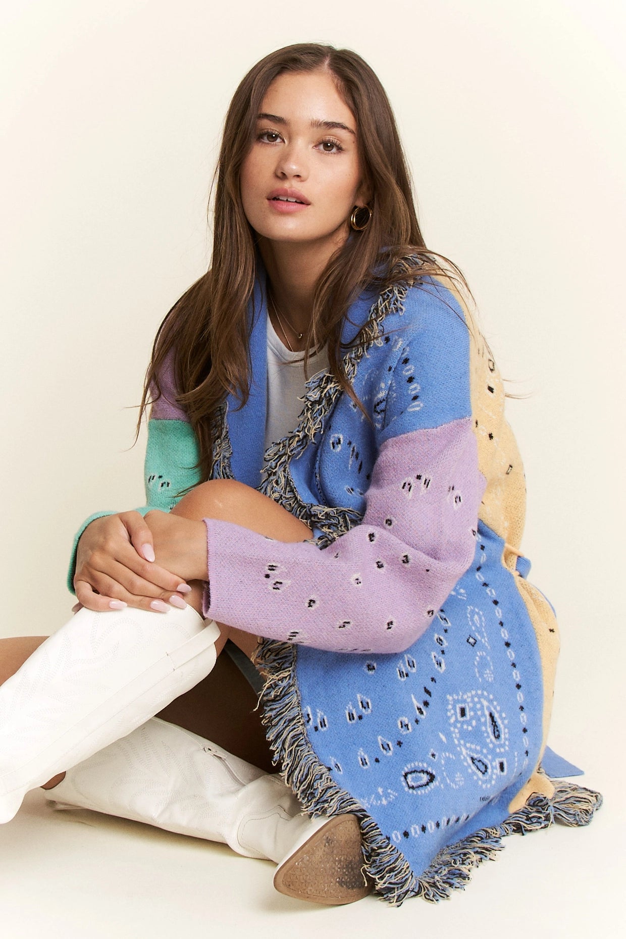 Colorful Bandana Cardigan