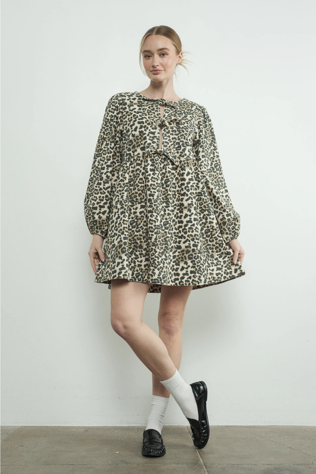 Leopard Bow Dress
