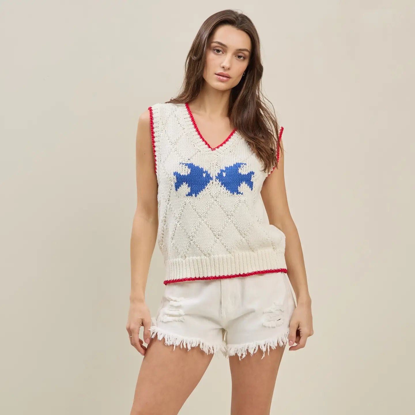 Fish Sweater Tank Top