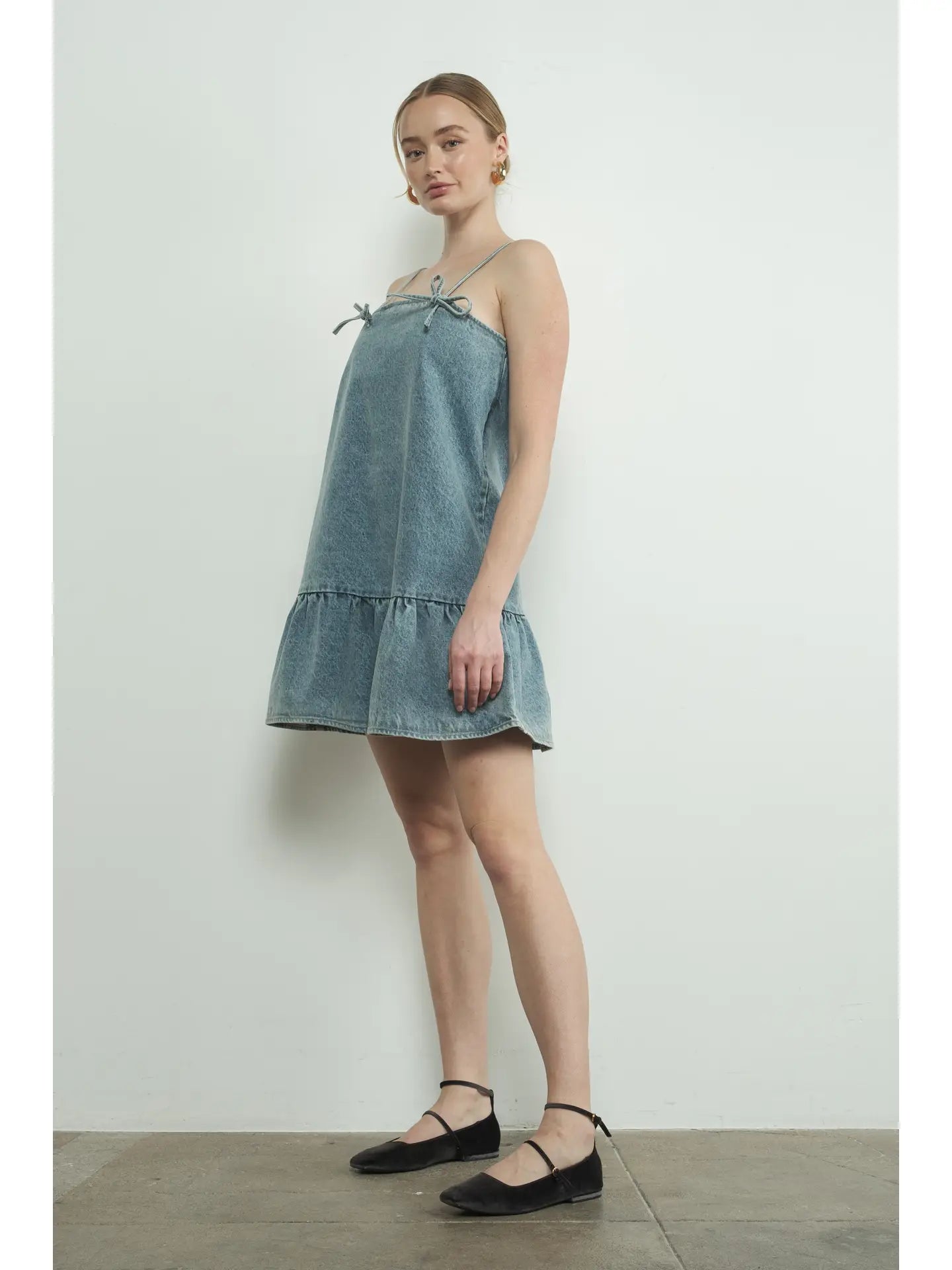 Denim Strap Mini Dress