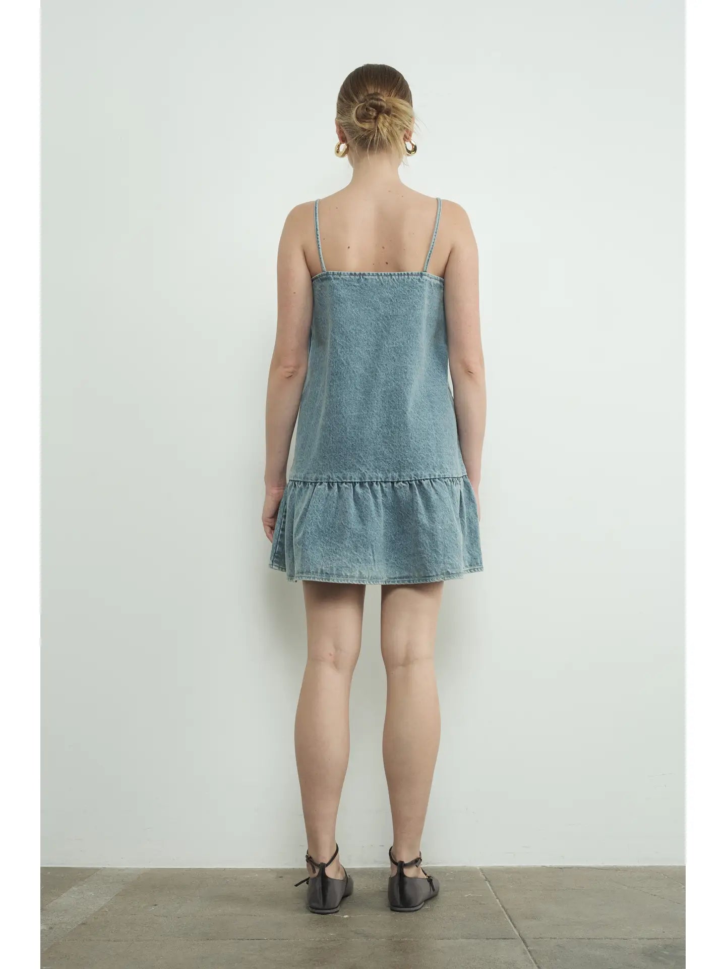 Denim Strap Mini Dress