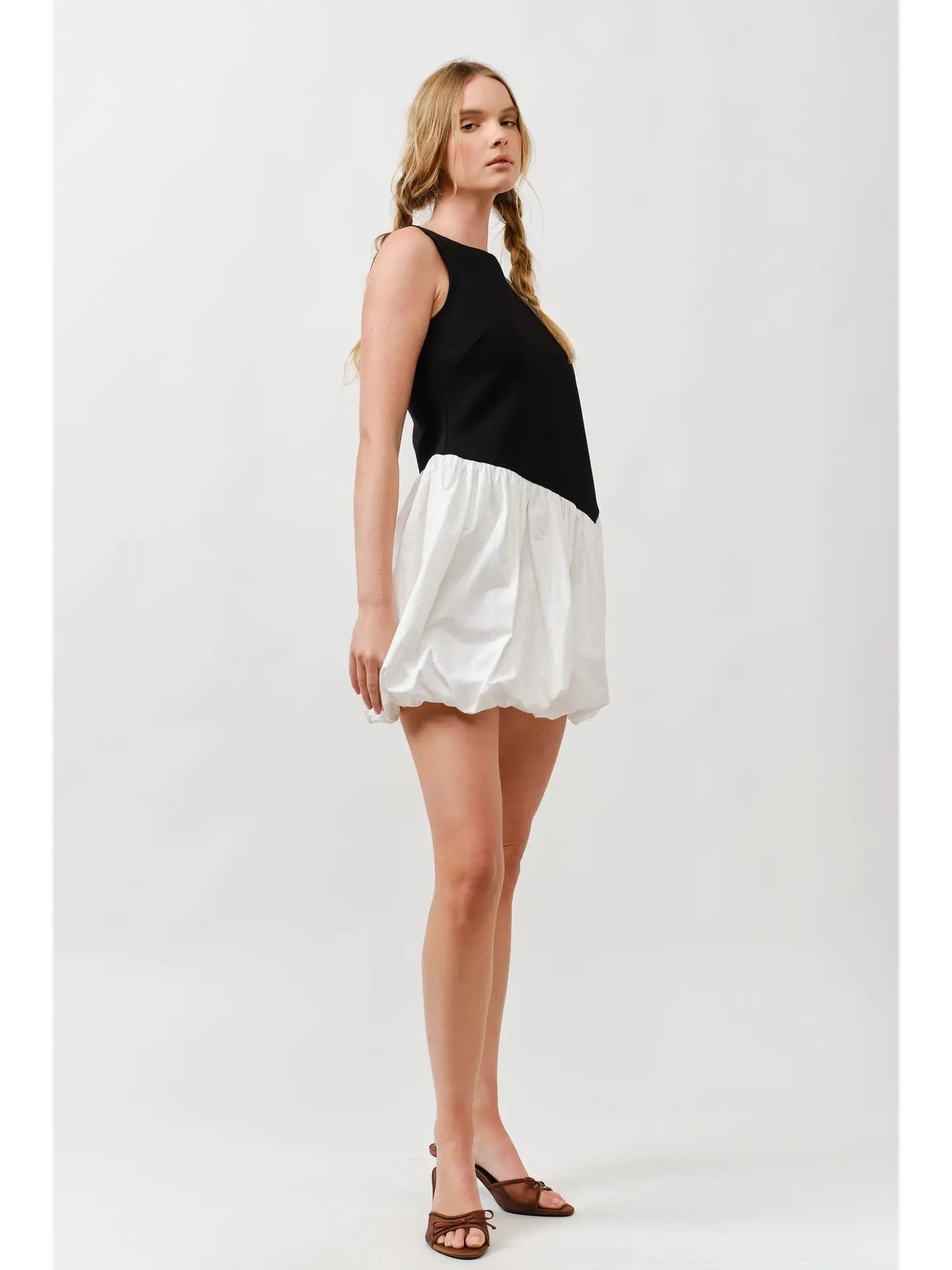 Asymmetrical Waist Bubble Dress