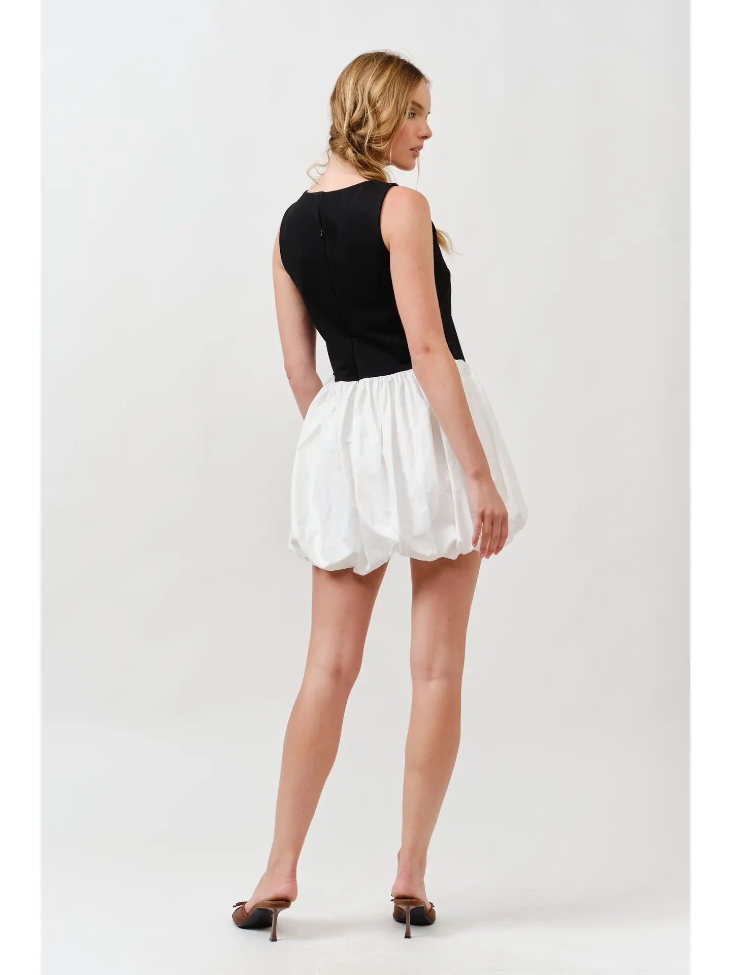 Asymmetrical Waist Bubble Dress
