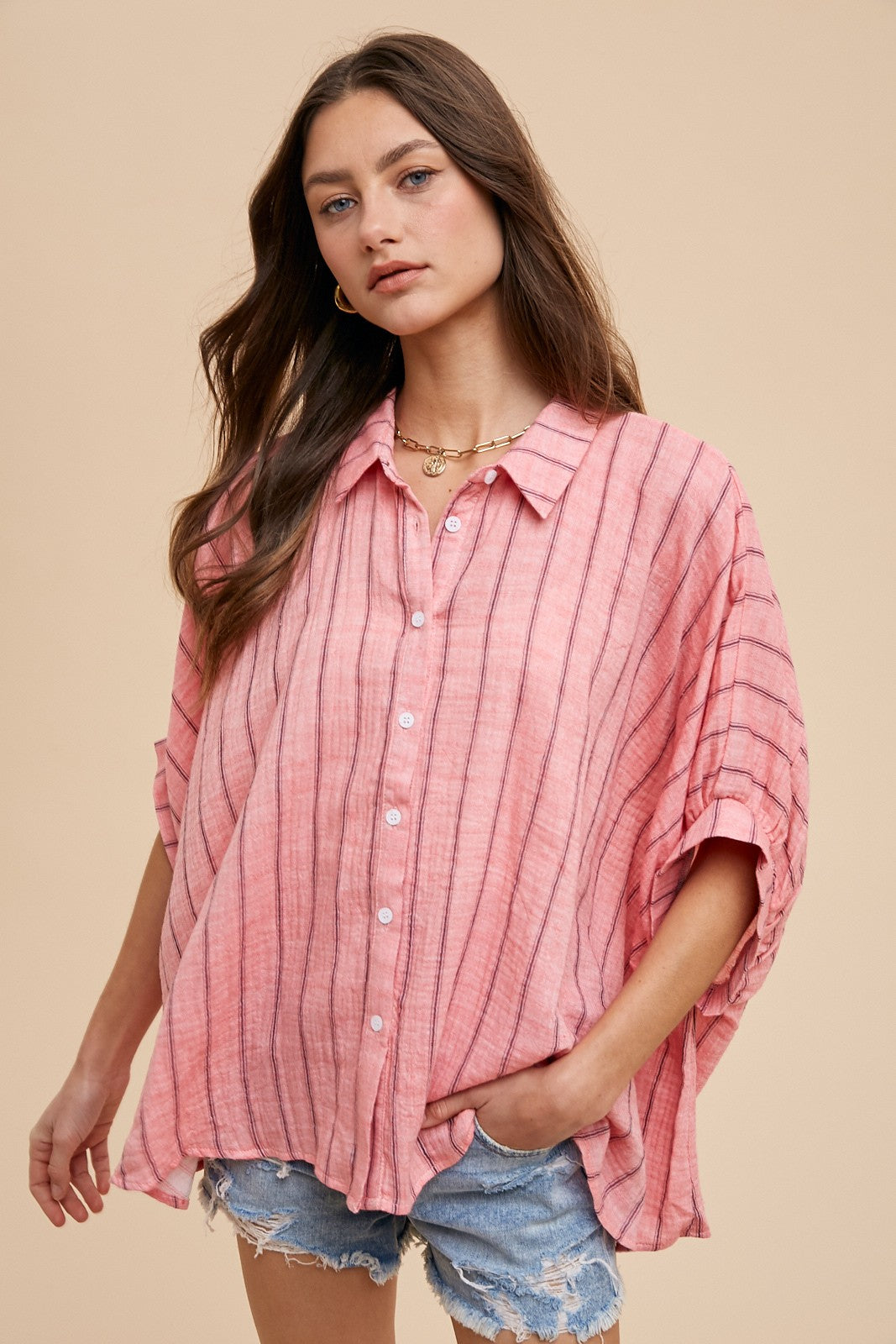 Hydrangea Button Top