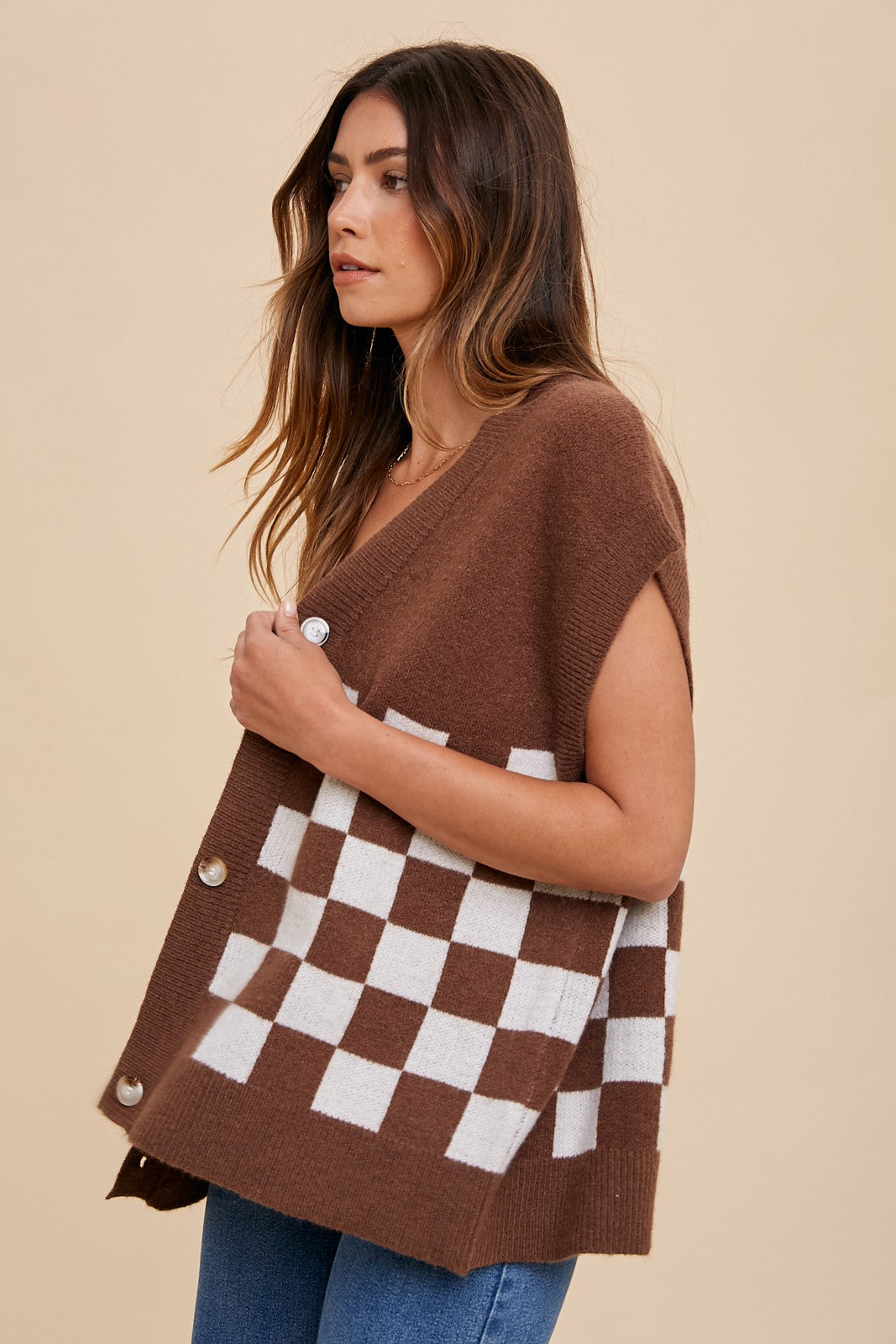 Checker Sweater Vest