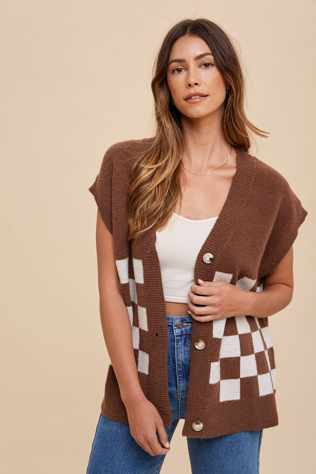Checker Sweater Vest