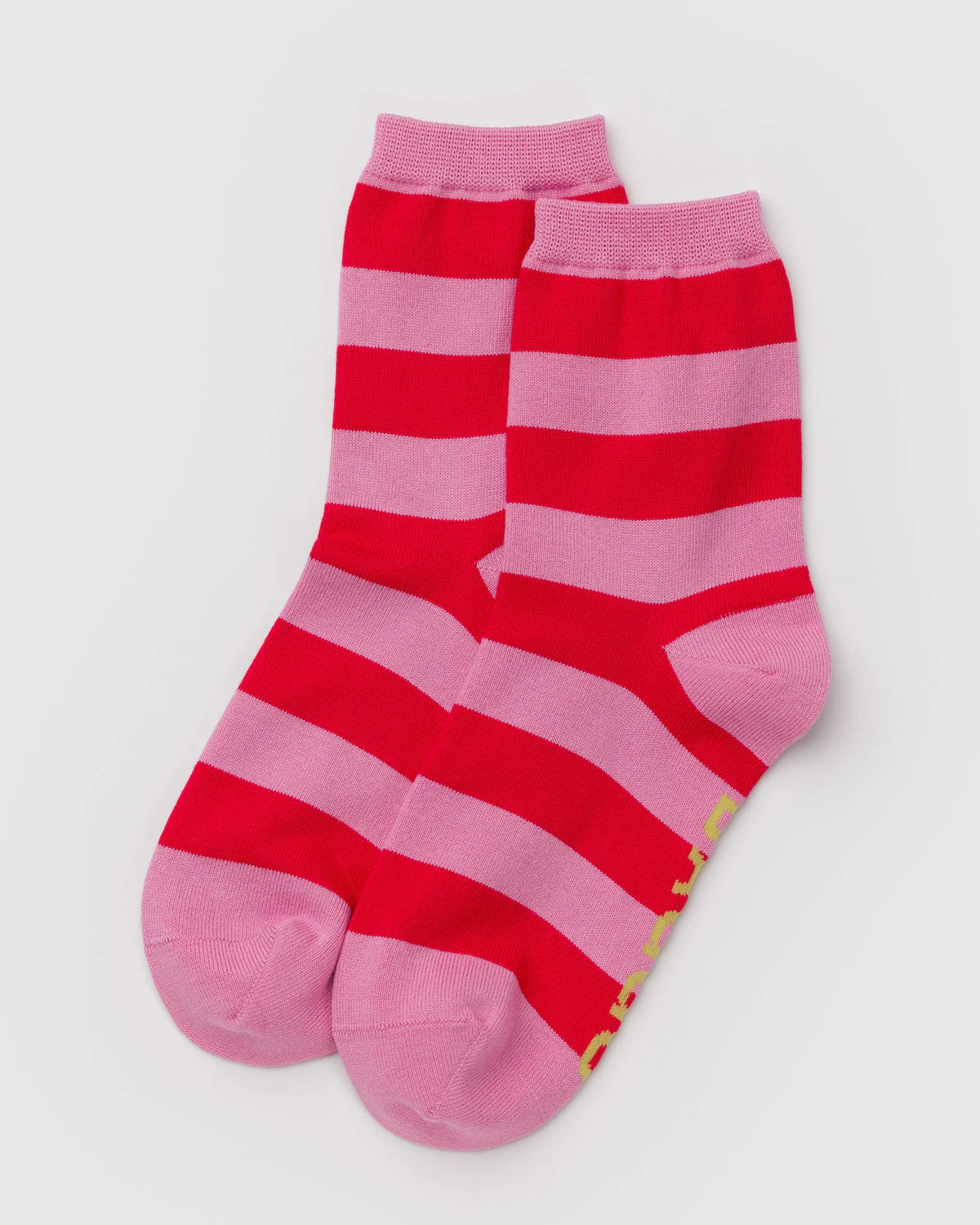 Pink Stripe Baggu Socks