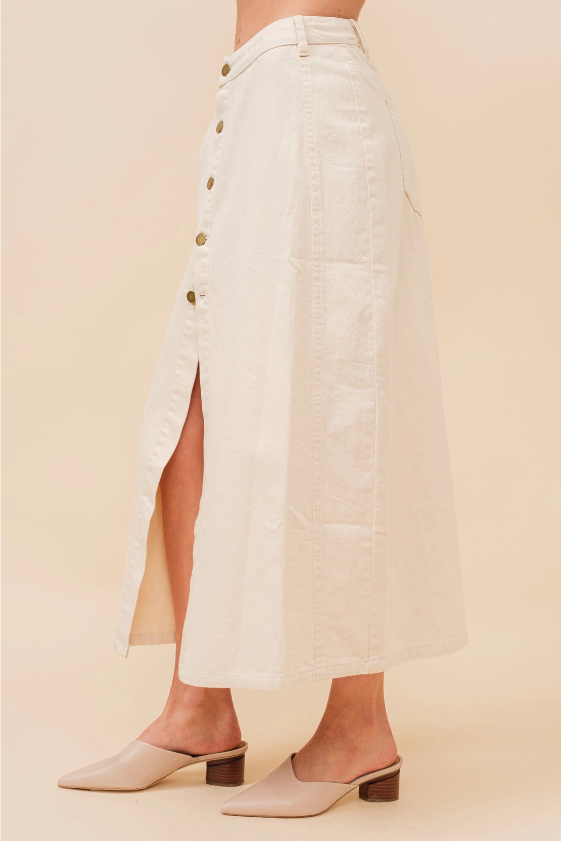 Surf Cowgirl Midi Denim Skirt