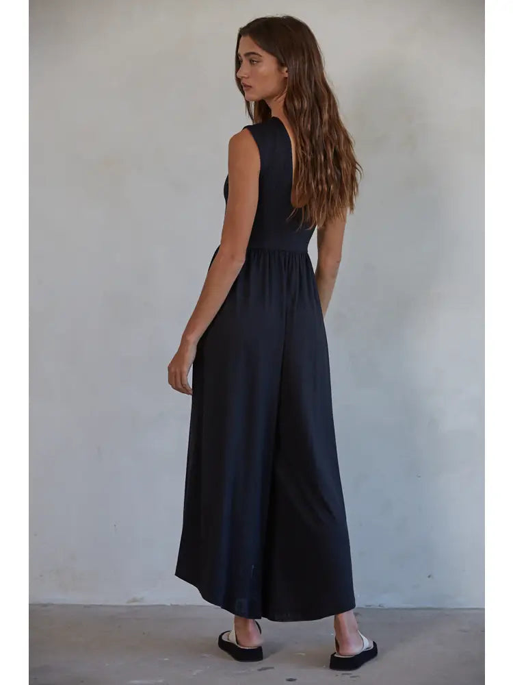 Open Back Wide Leg Jumpsuit