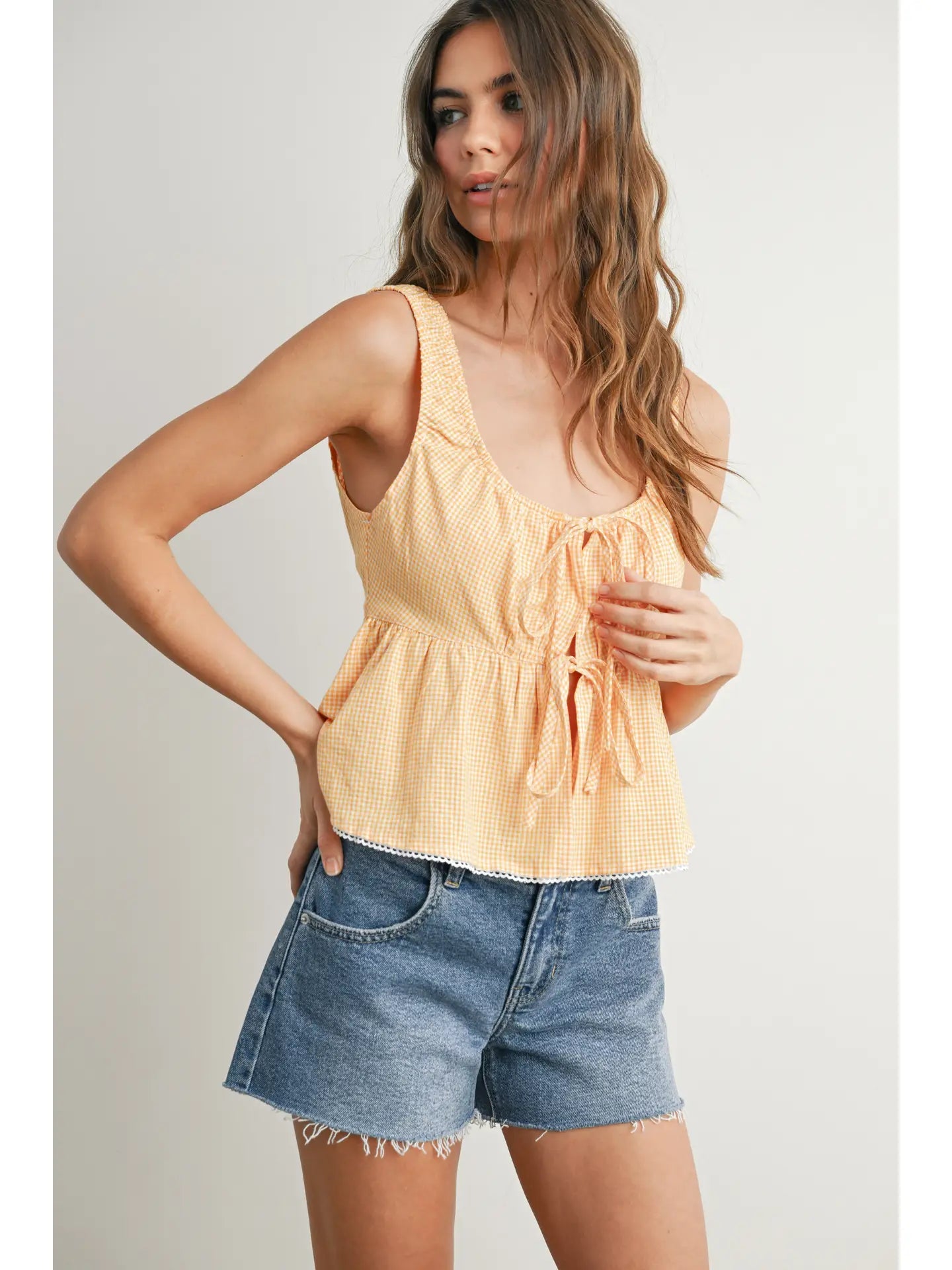 Marigold Gingham Top