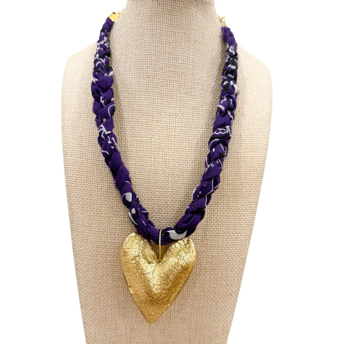 Chunky Bandana Heart Necklace
