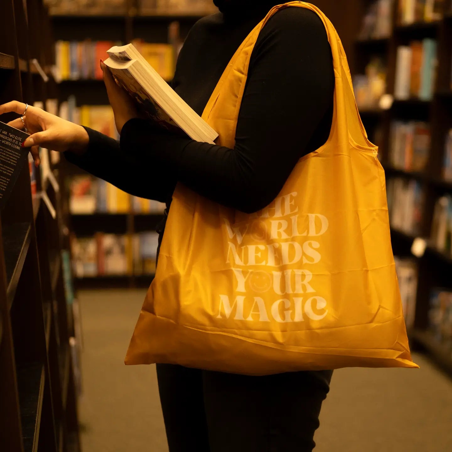 Recycled Foldable Tote Bag -The World Needs Your Magic