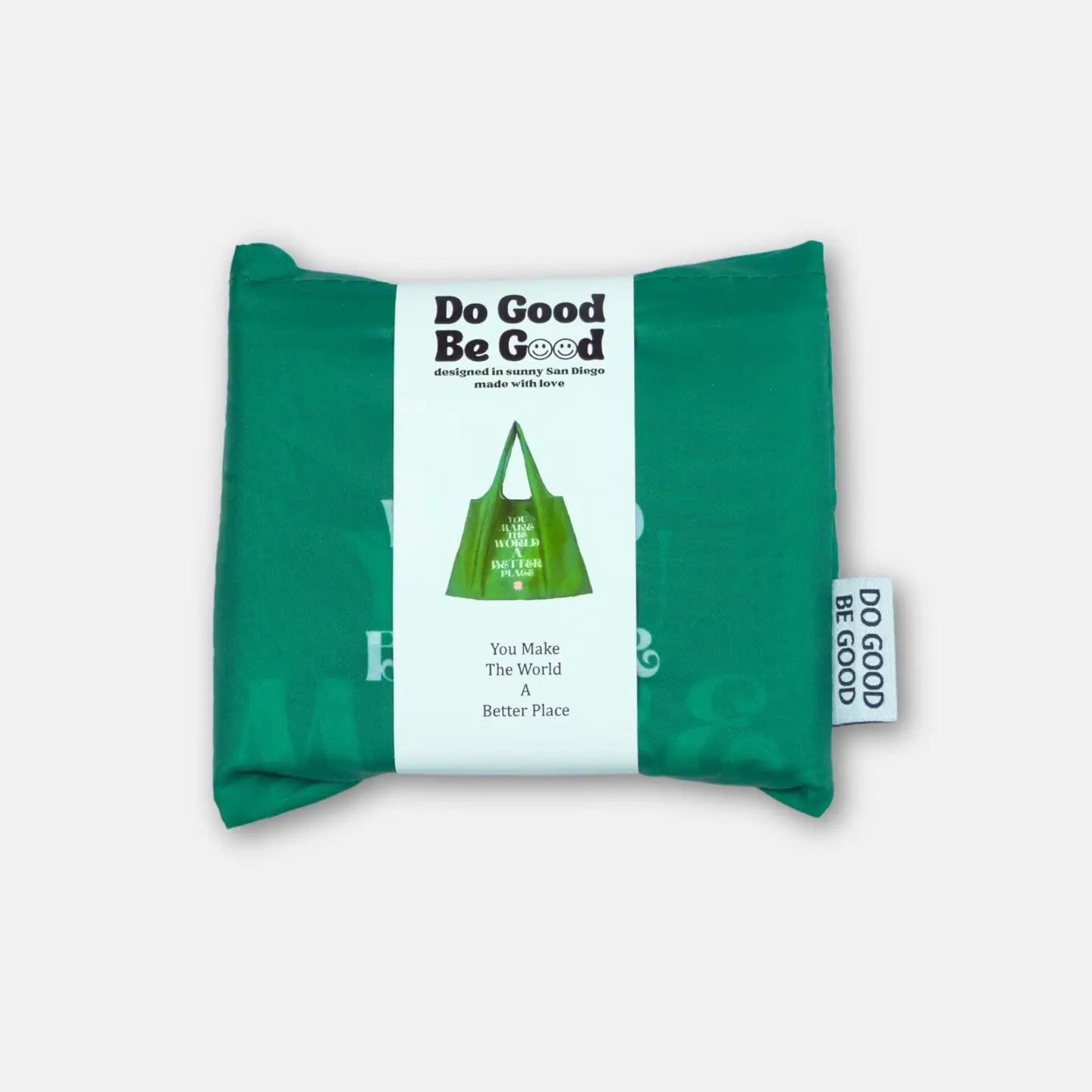 Recycled Foldable Tote Bag- You Make the World A Better Place