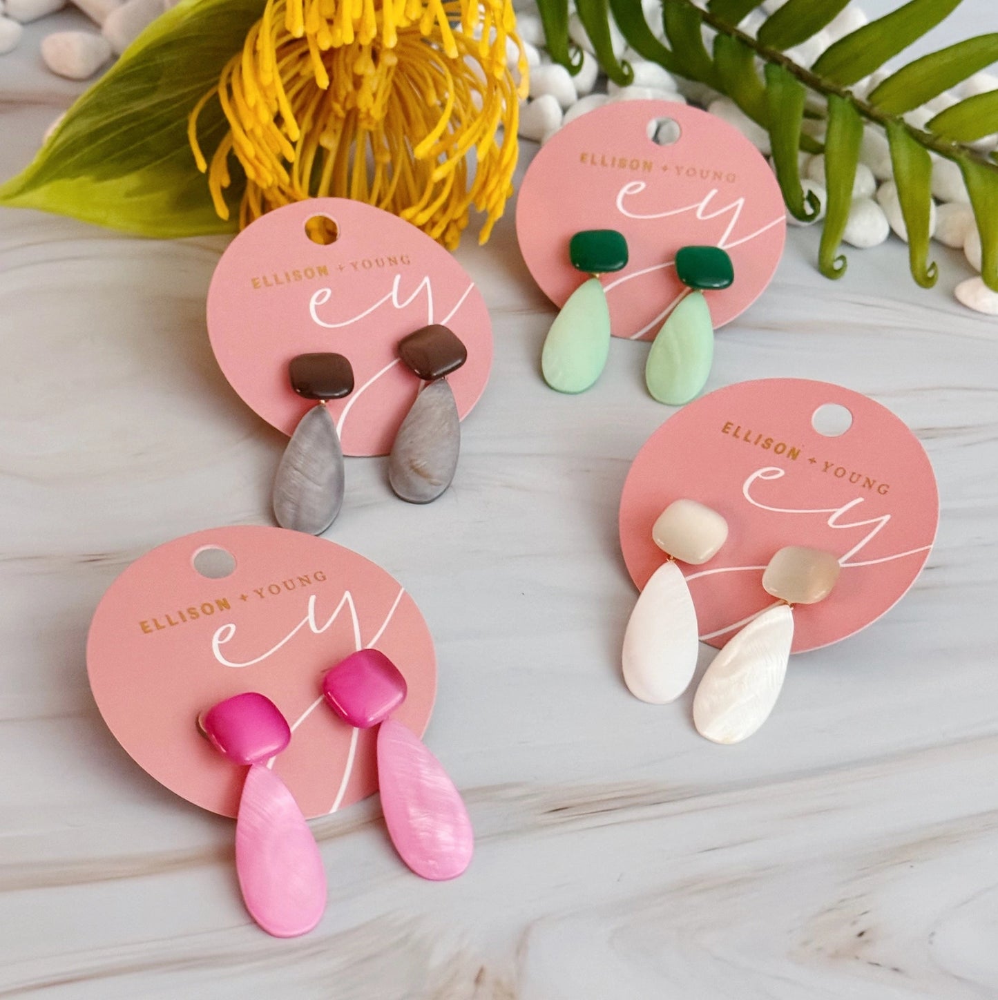 Pastel Breeze Double Stone Earrings