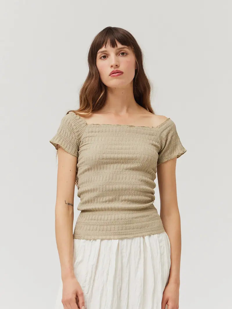 Sage Woven Top