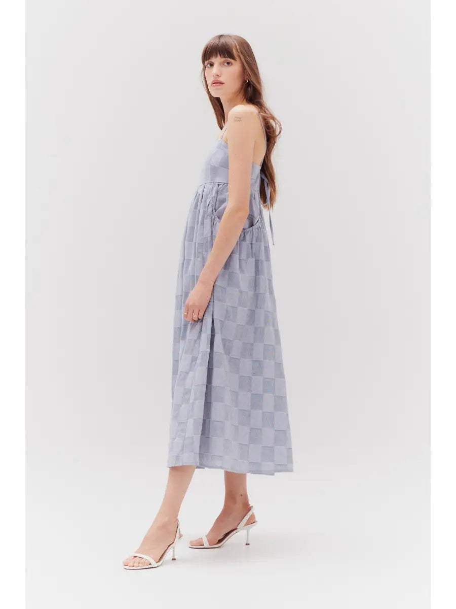 Checker Side Pocket Dress