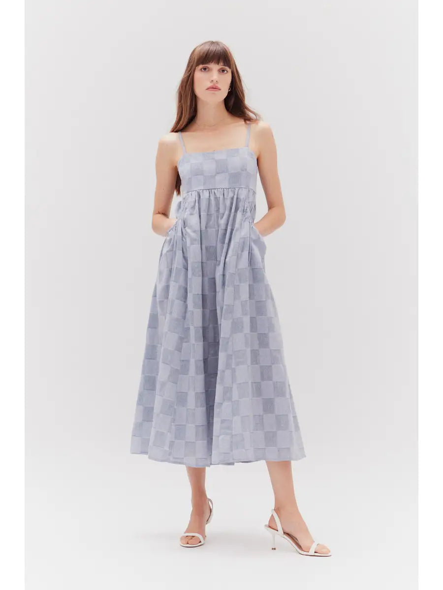 Checker Side Pocket Dress