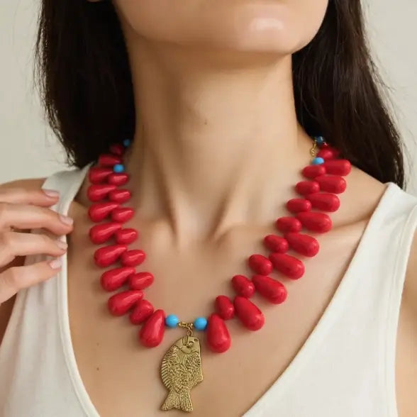 Lucky Fish Statement Necklace