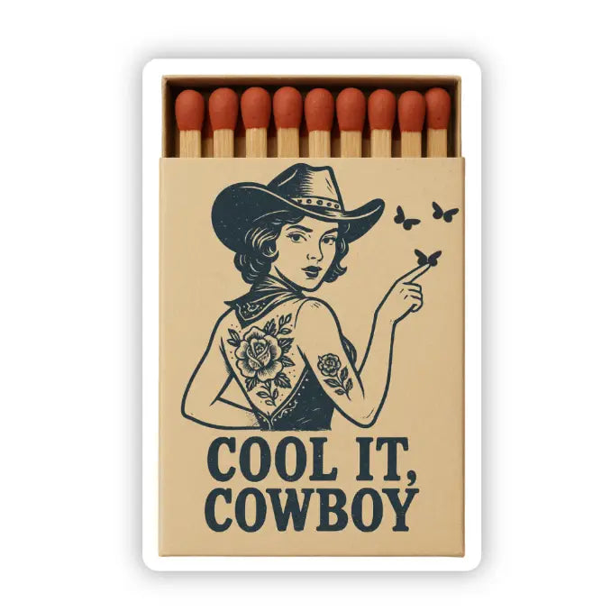 Cool It Cowboy Sticker