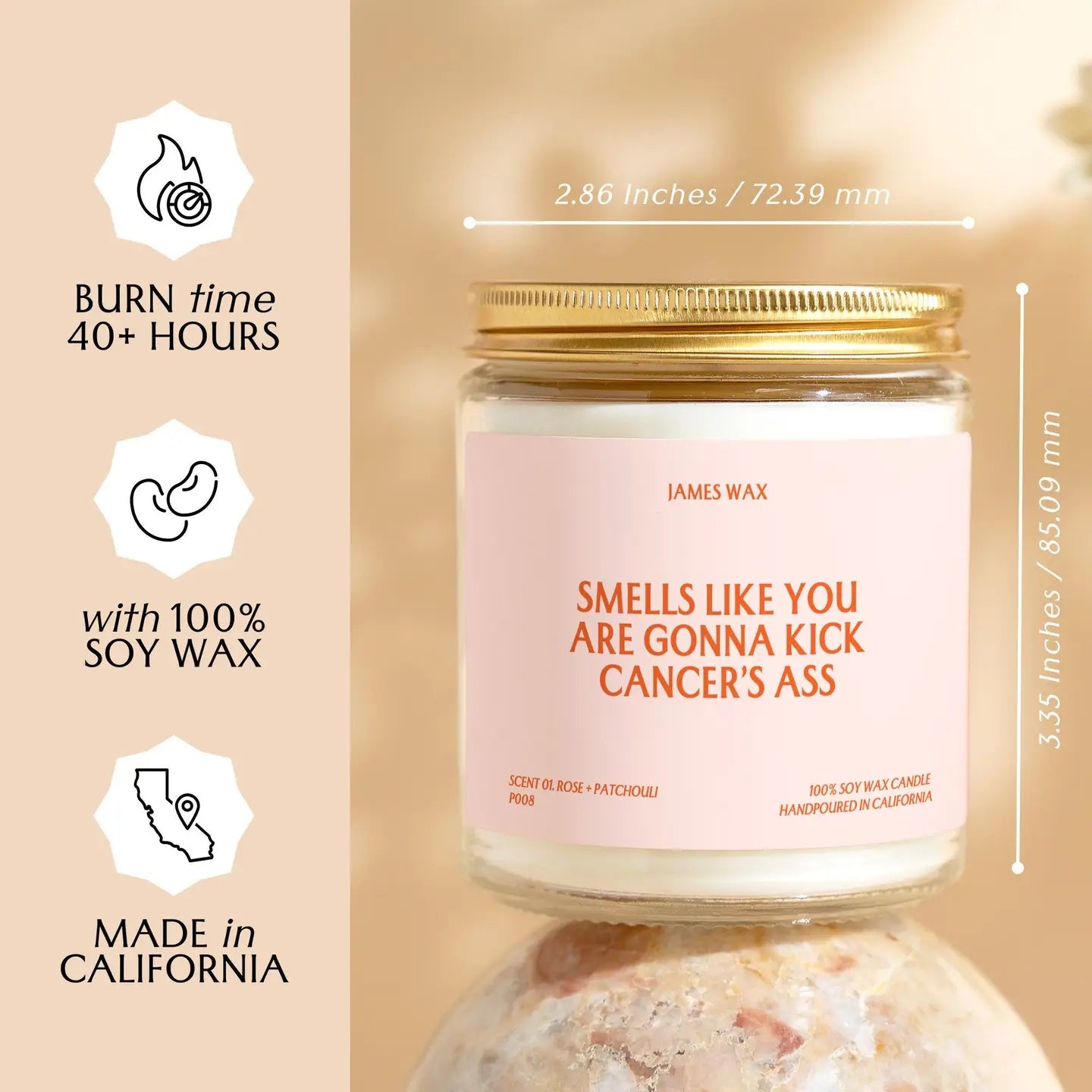 Kick Cancer's Ass Candle