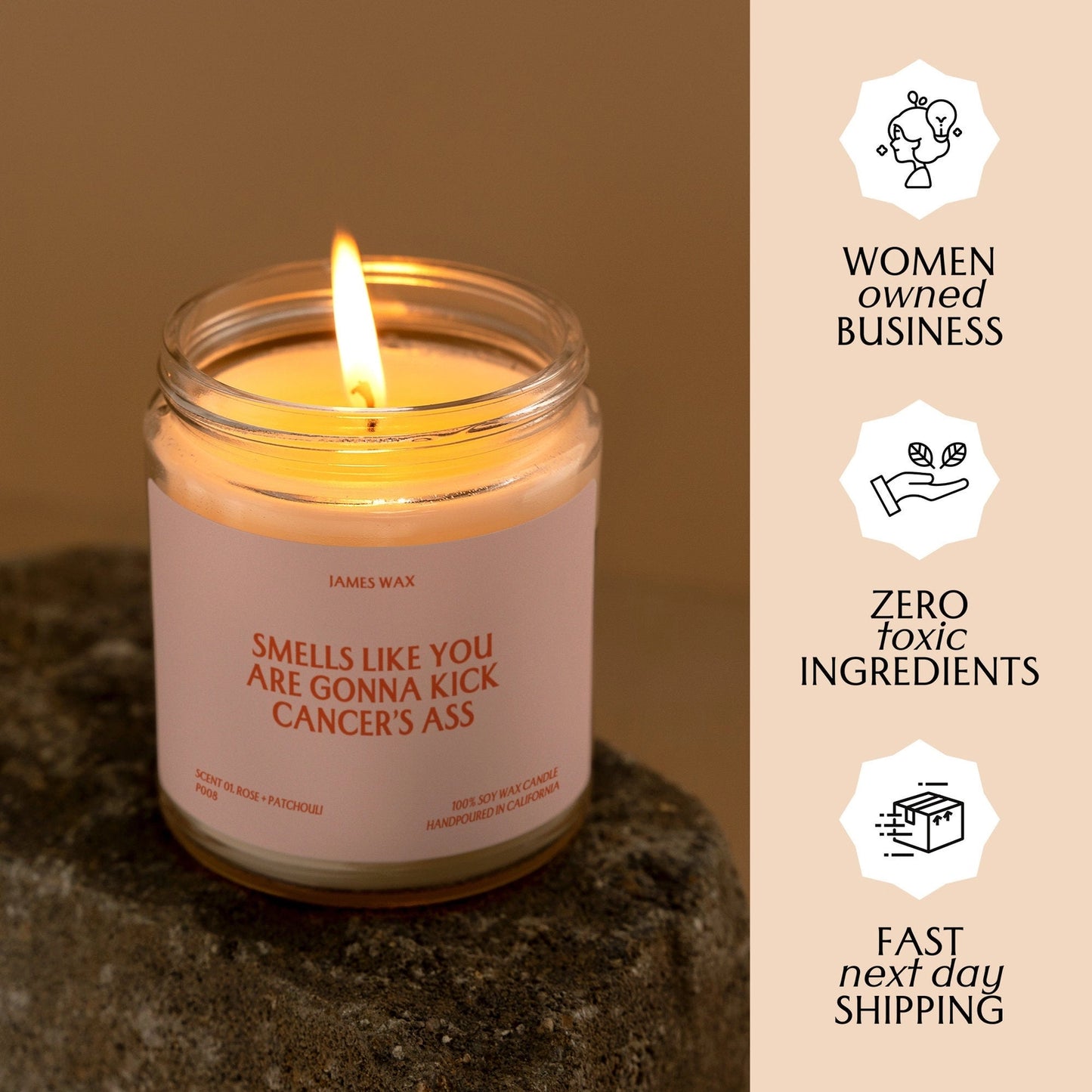 Kick Cancer's Ass Candle