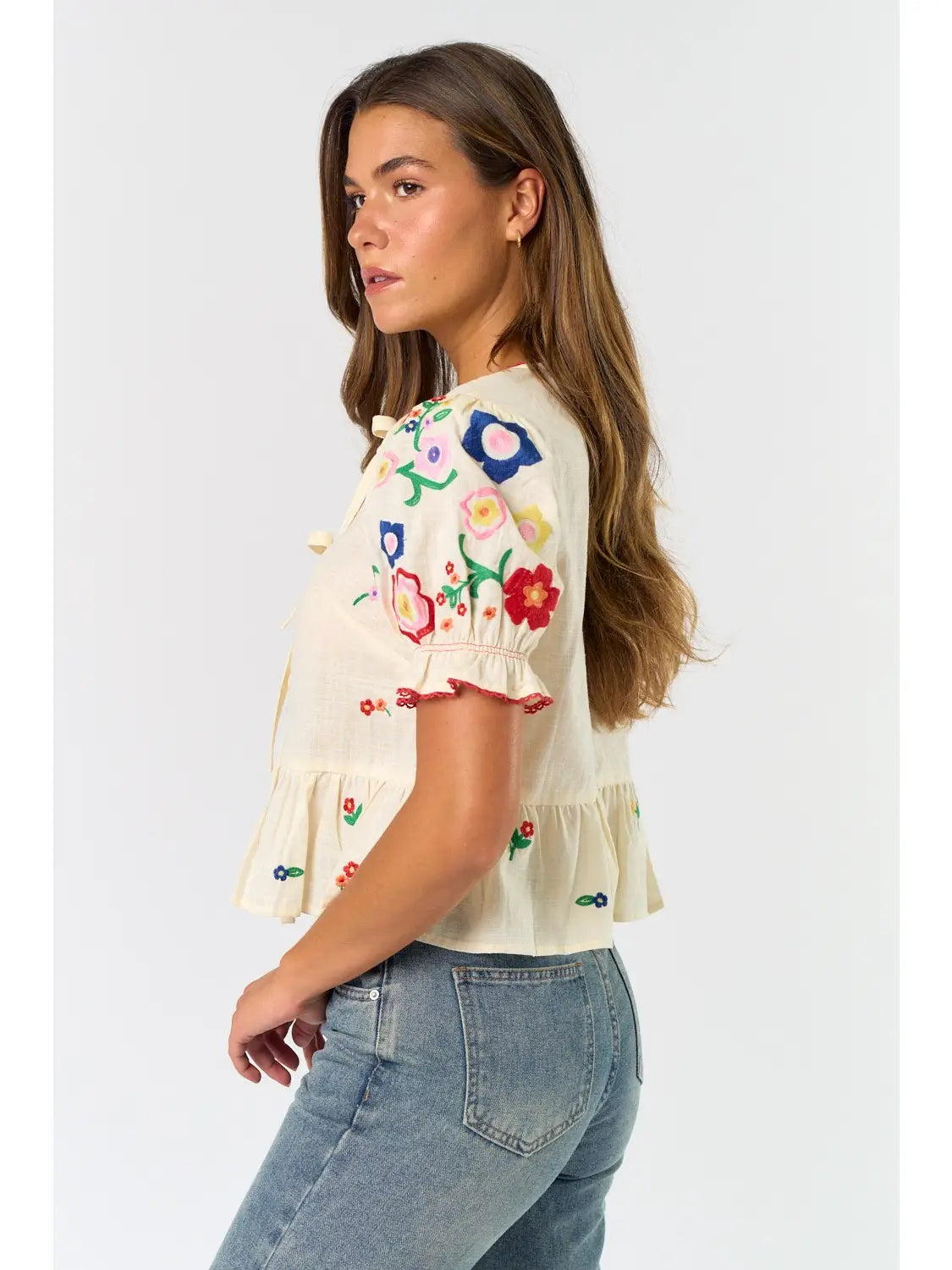 Floral Embroidered Top