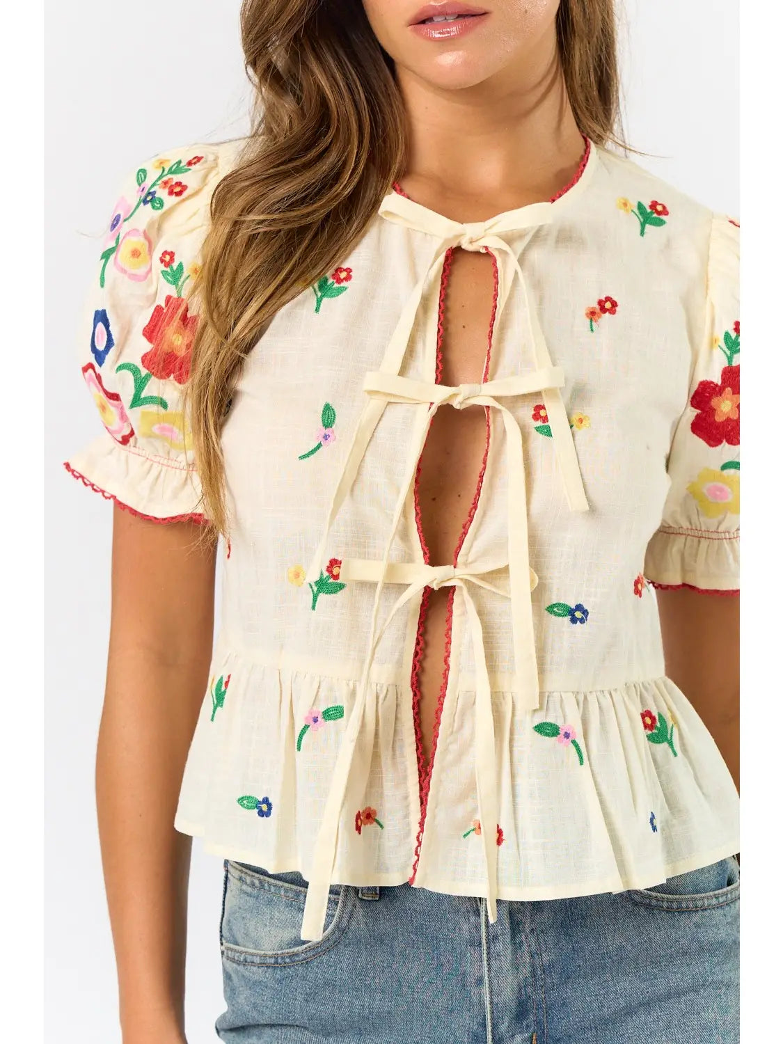 Floral Embroidered Top