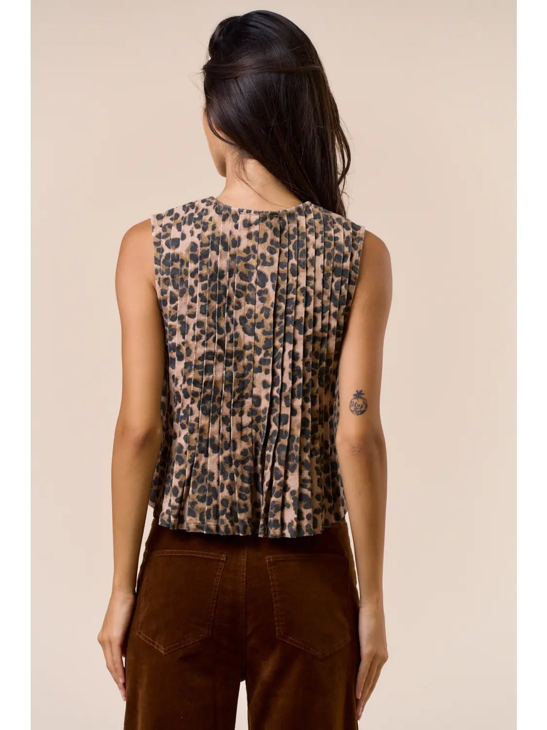 Tie-Front Denim Top