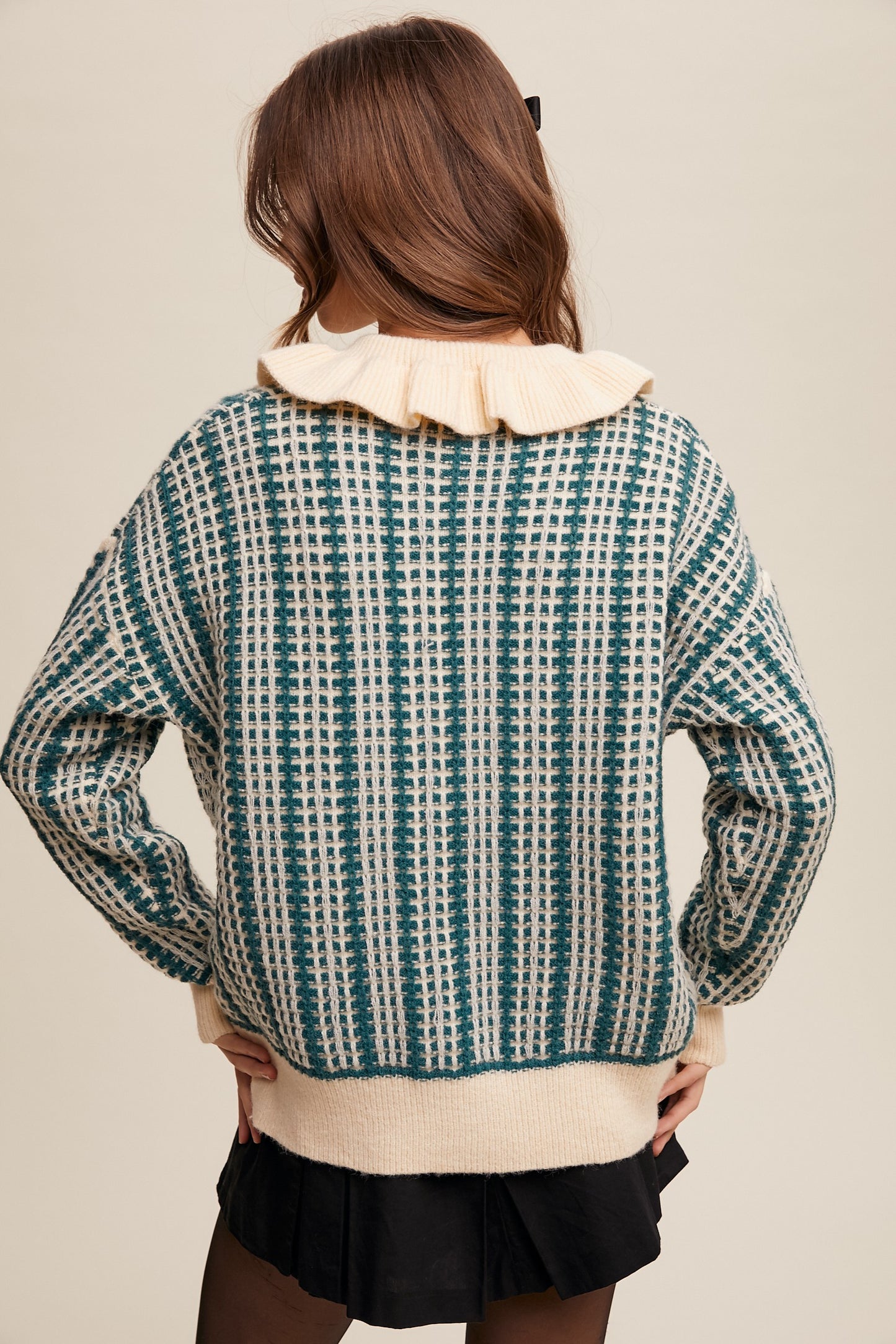 Textured Collar Sweater
