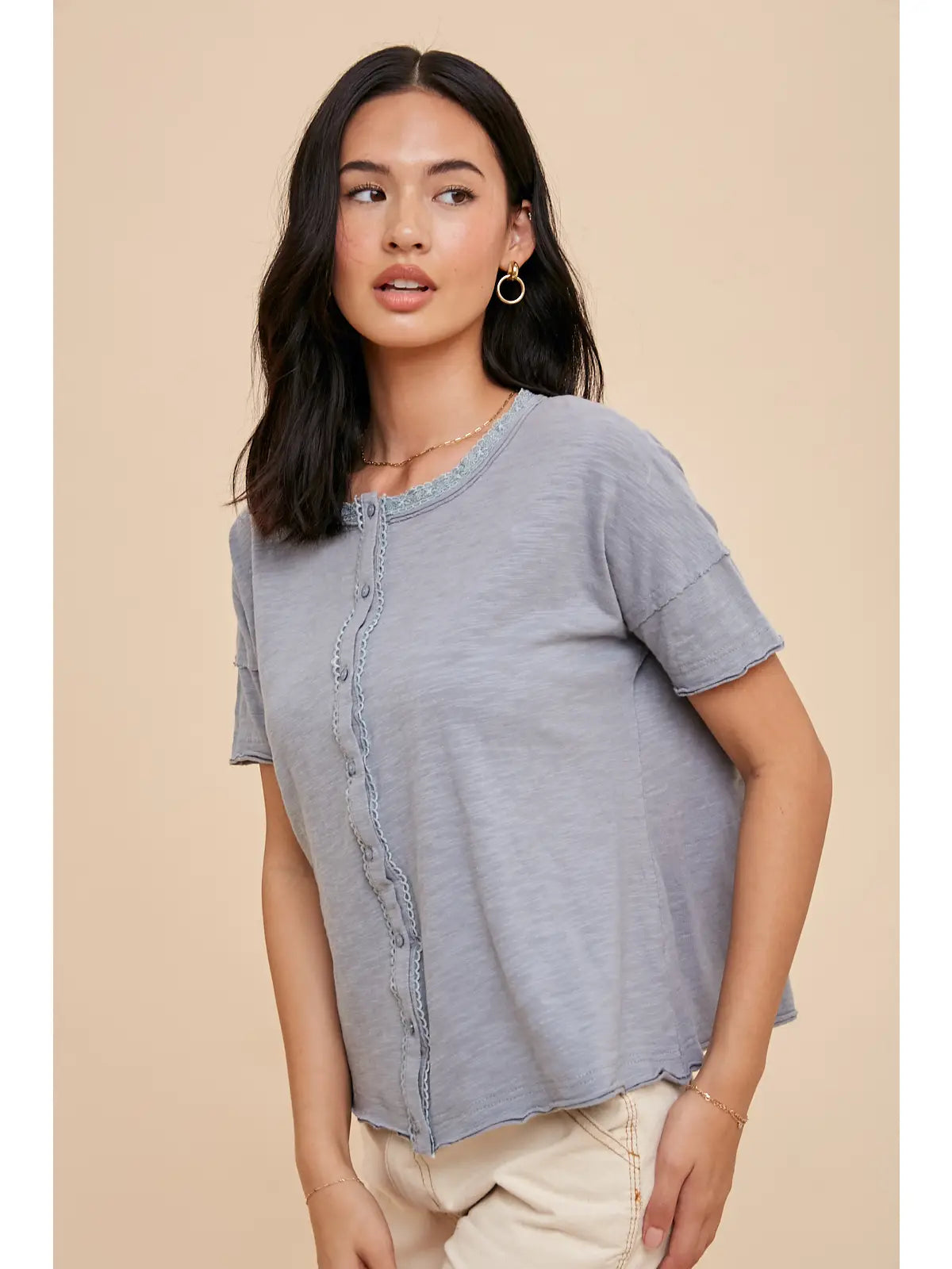 Gentian Lace Top