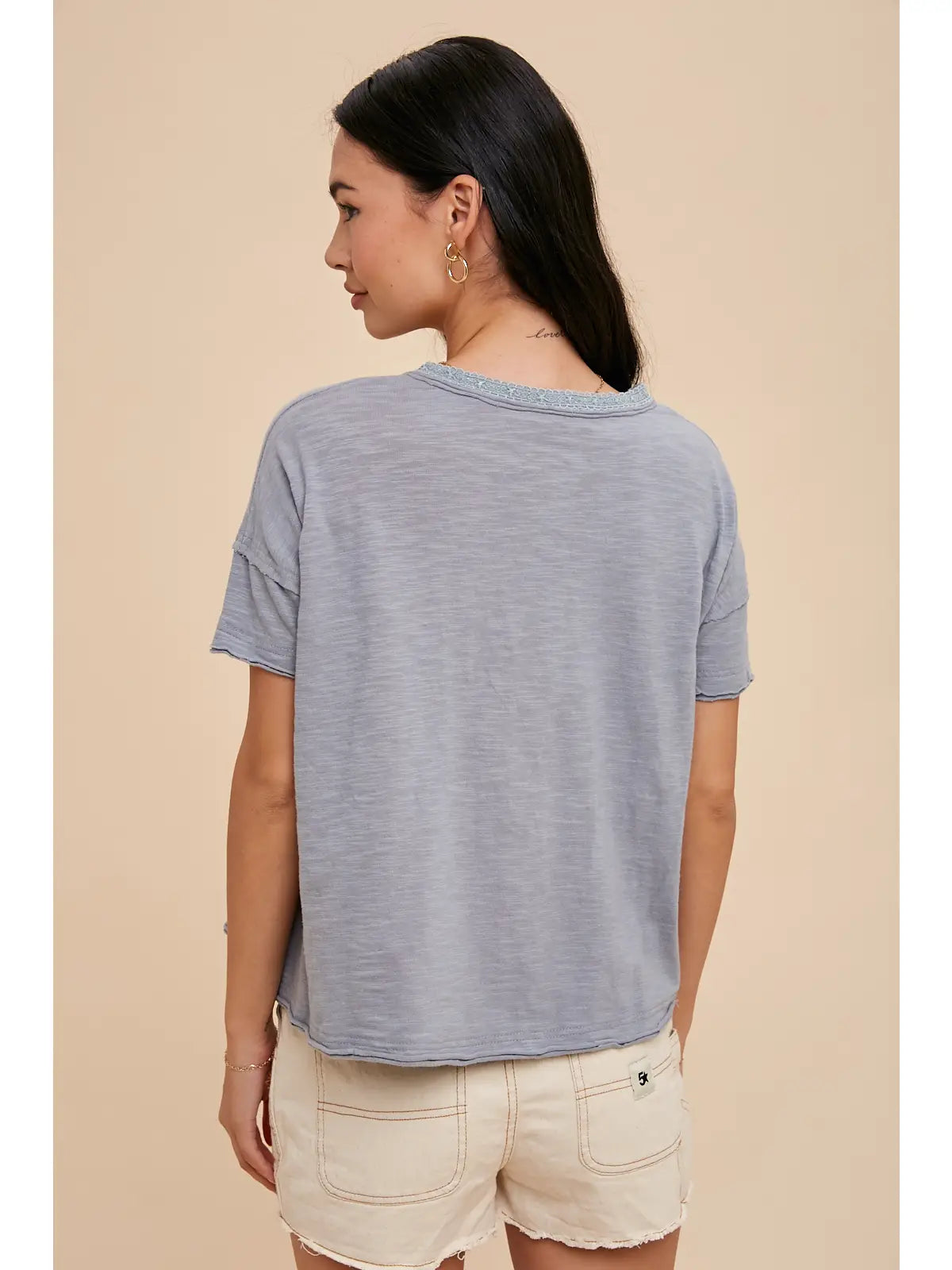 Gentian Lace Top