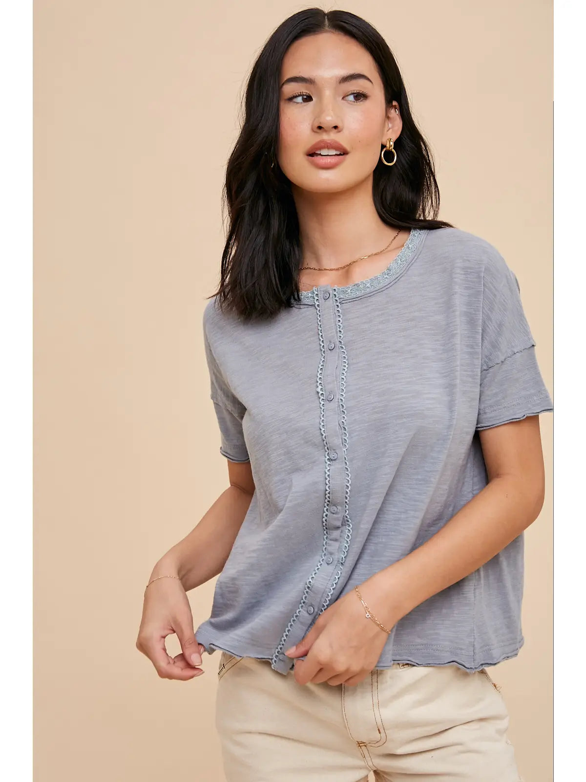 Gentian Lace Top
