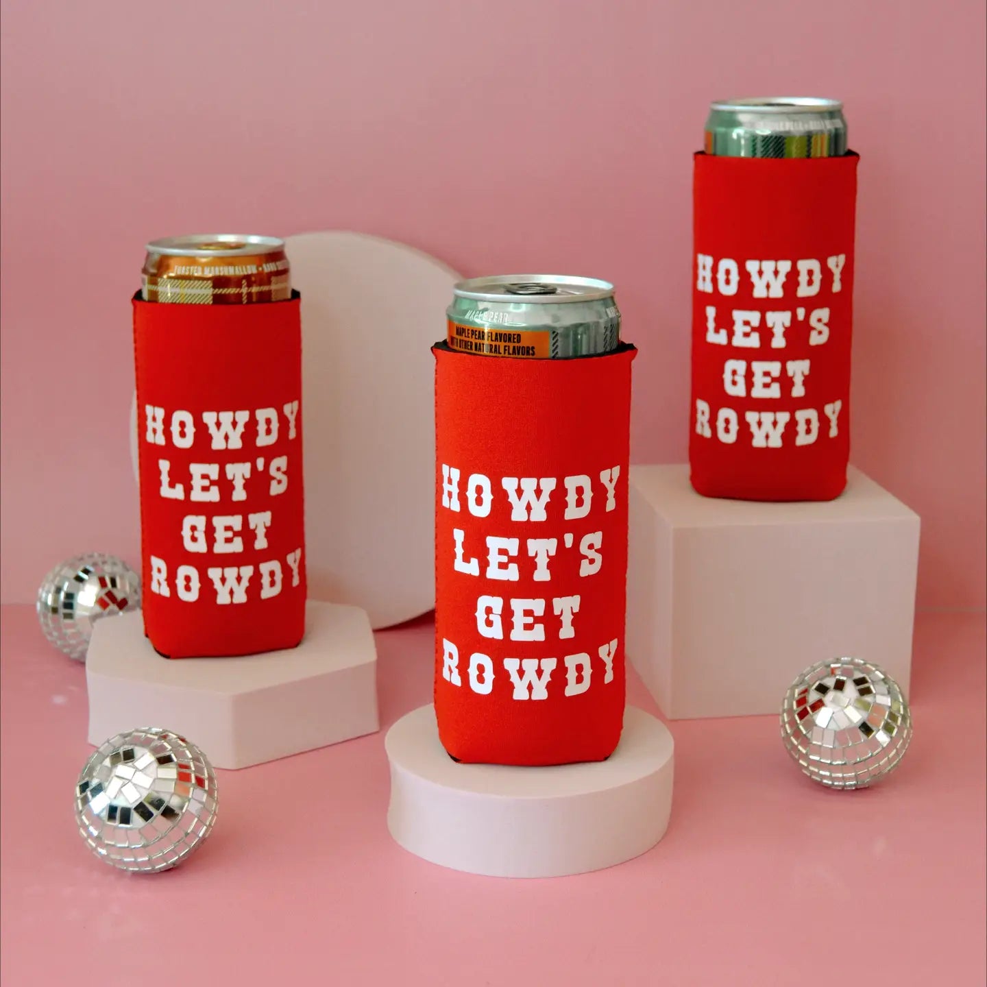 Howdy Slim Can Cooler