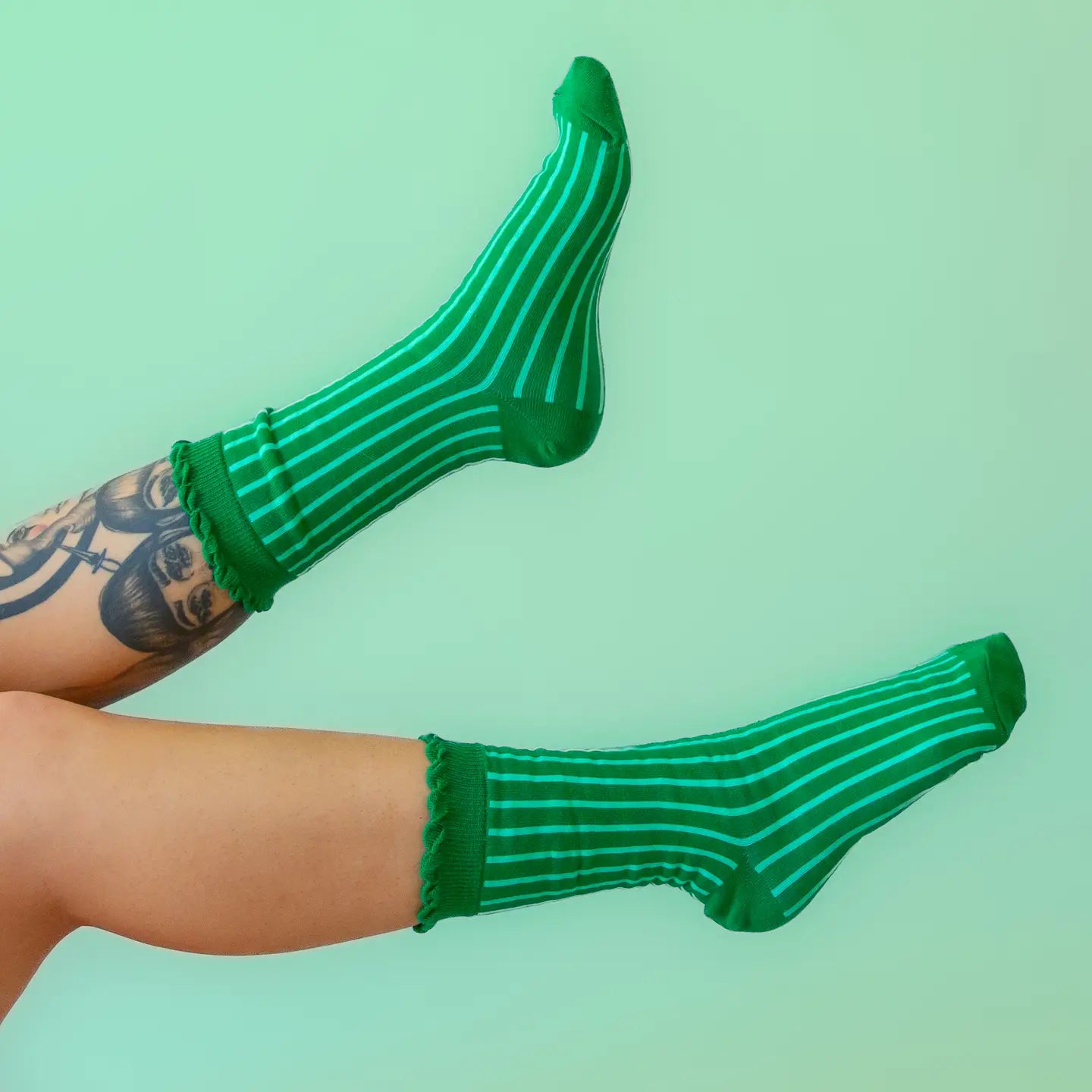 Gumdrop Crew Socks - Emerald