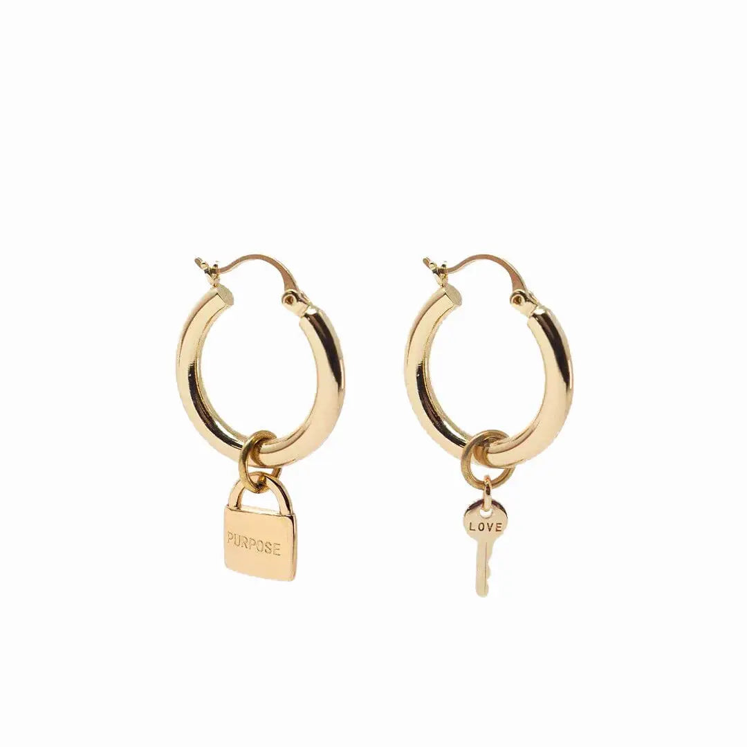 Chunky Hoop Earrings - The Giving Keys