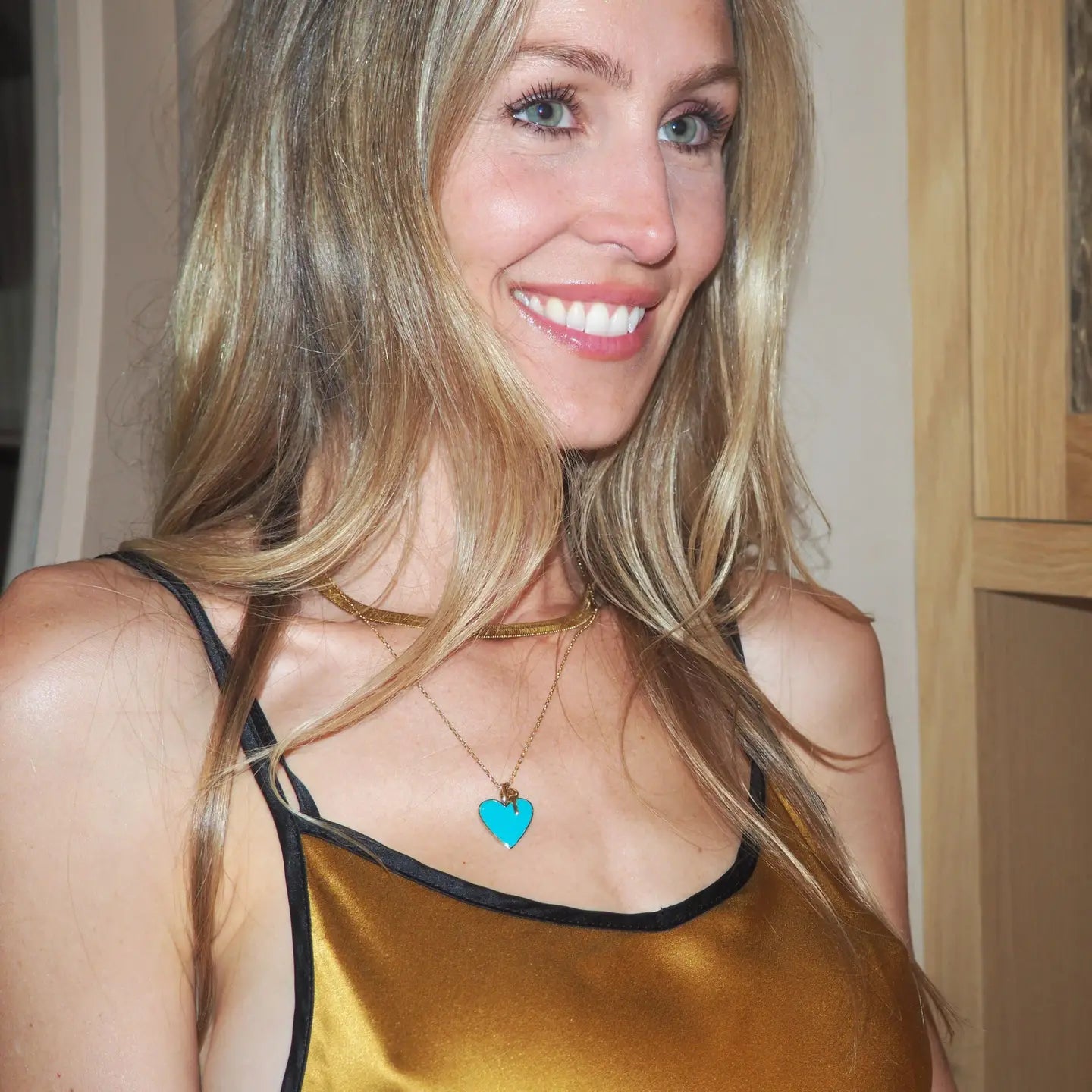 Balance Enamel Heart and Mini Key Necklace