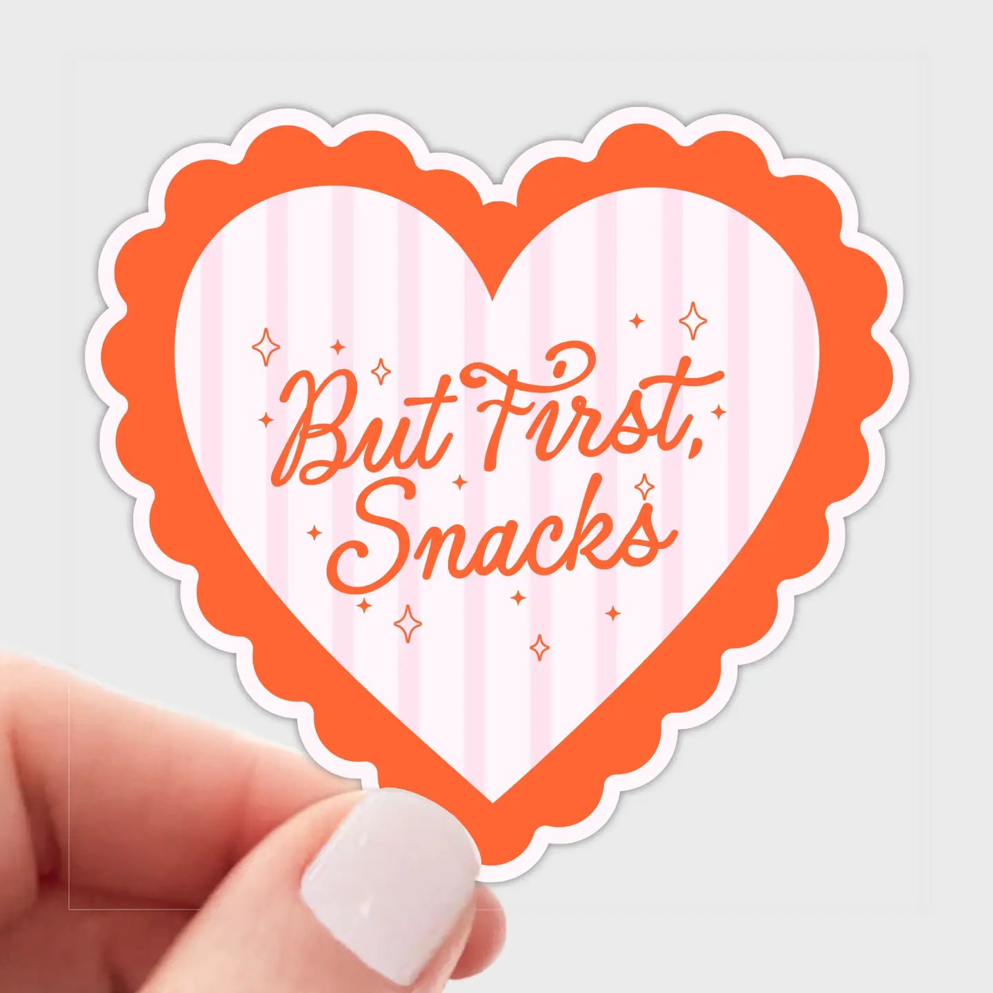 But First, Snacks Sticker