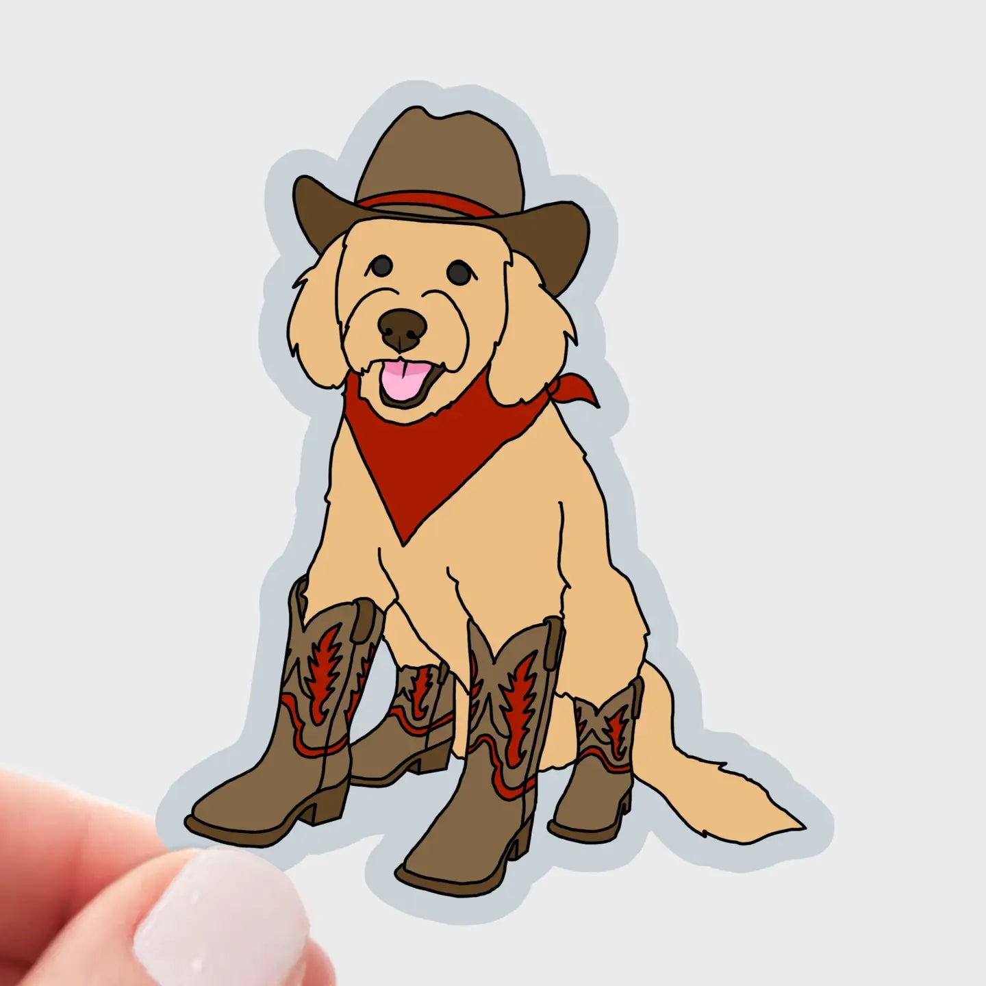 Doodle Cowboy Sticker