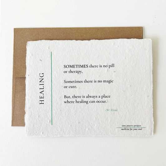 Healing : Plantable Wildflower Greeting Card