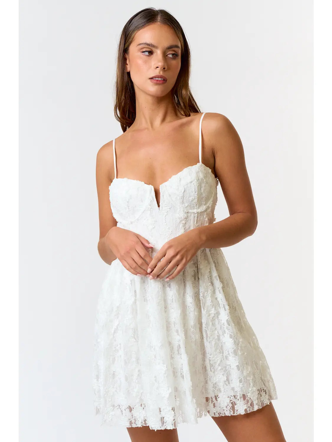 My Girl Lace Bustier Mini Dress