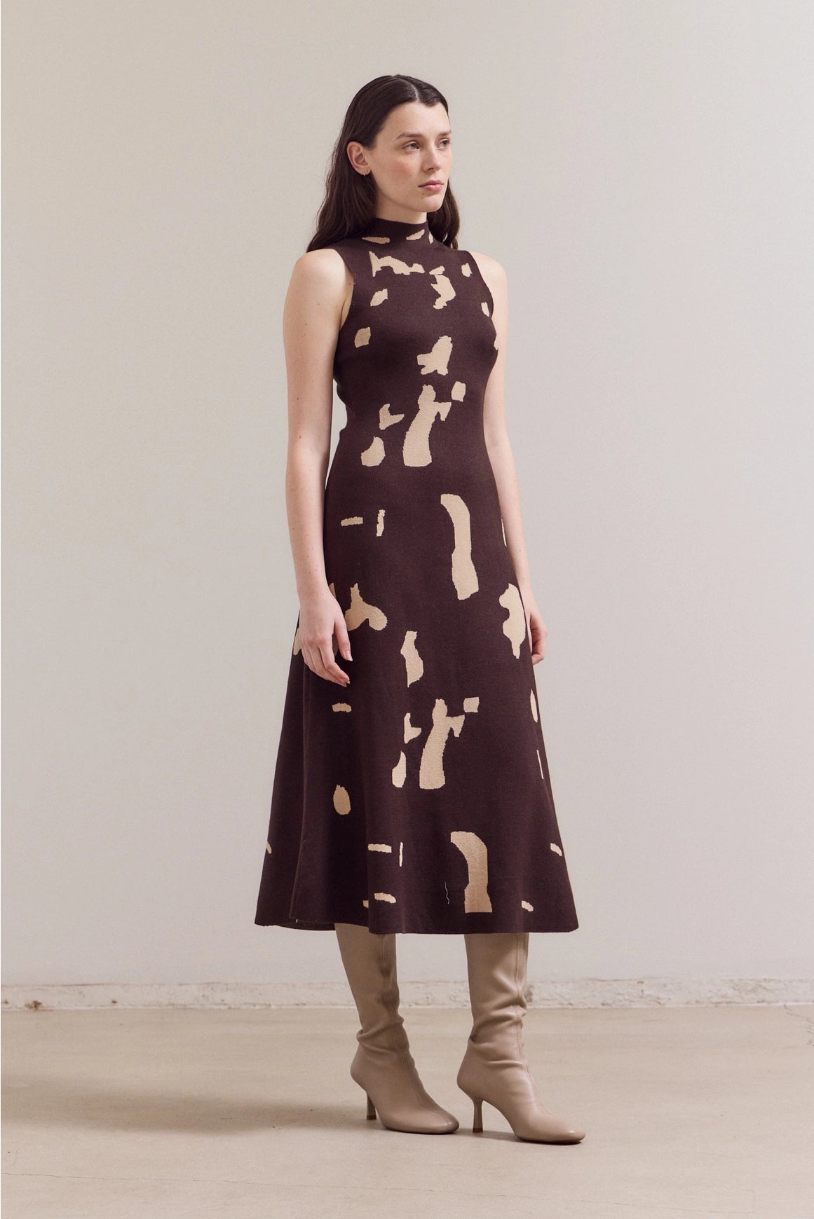 Into the Darkness Fitted Maxi Dress
