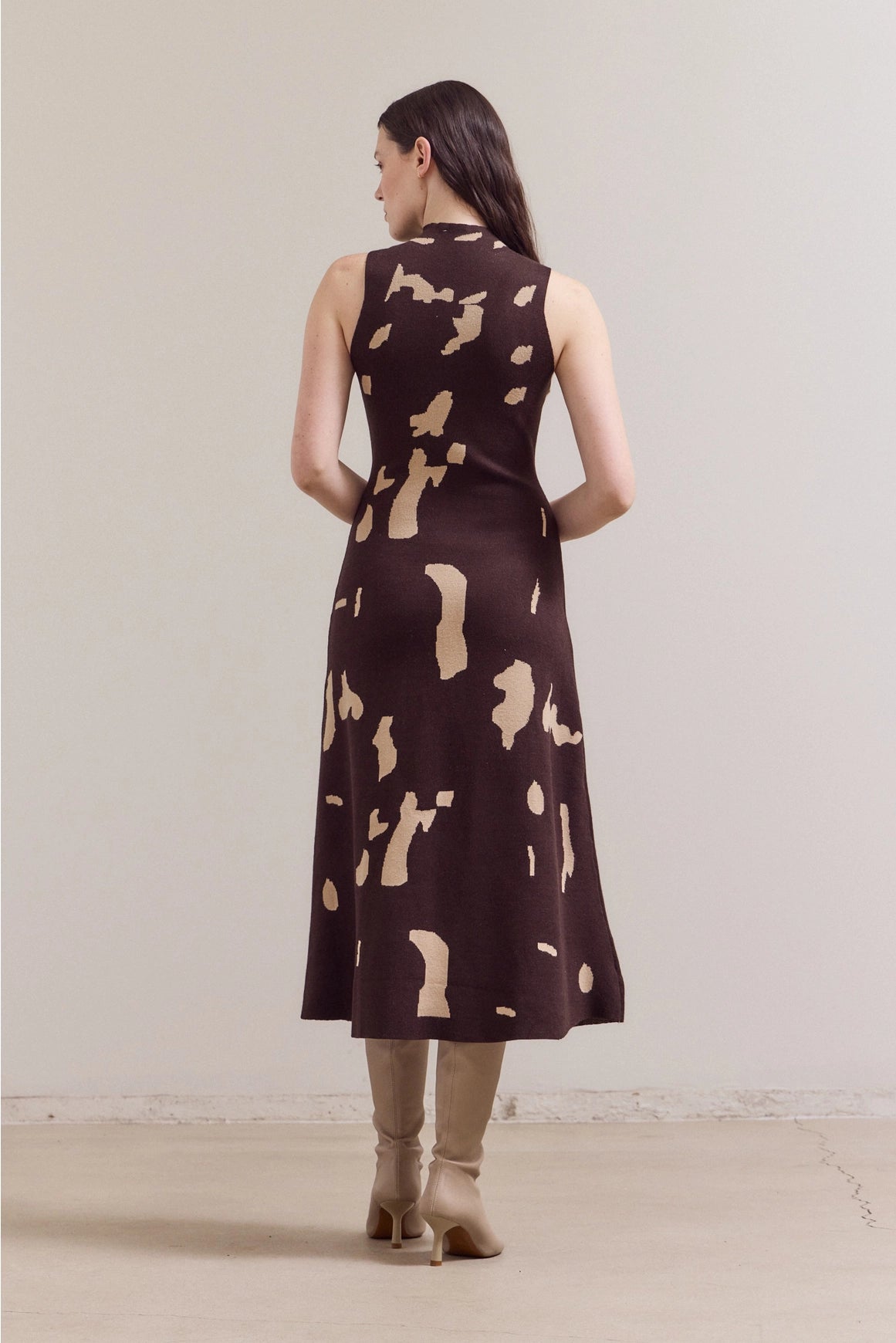 Into the Darkness Fitted Maxi Dress