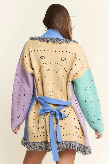 Colorful Bandana Cardigan