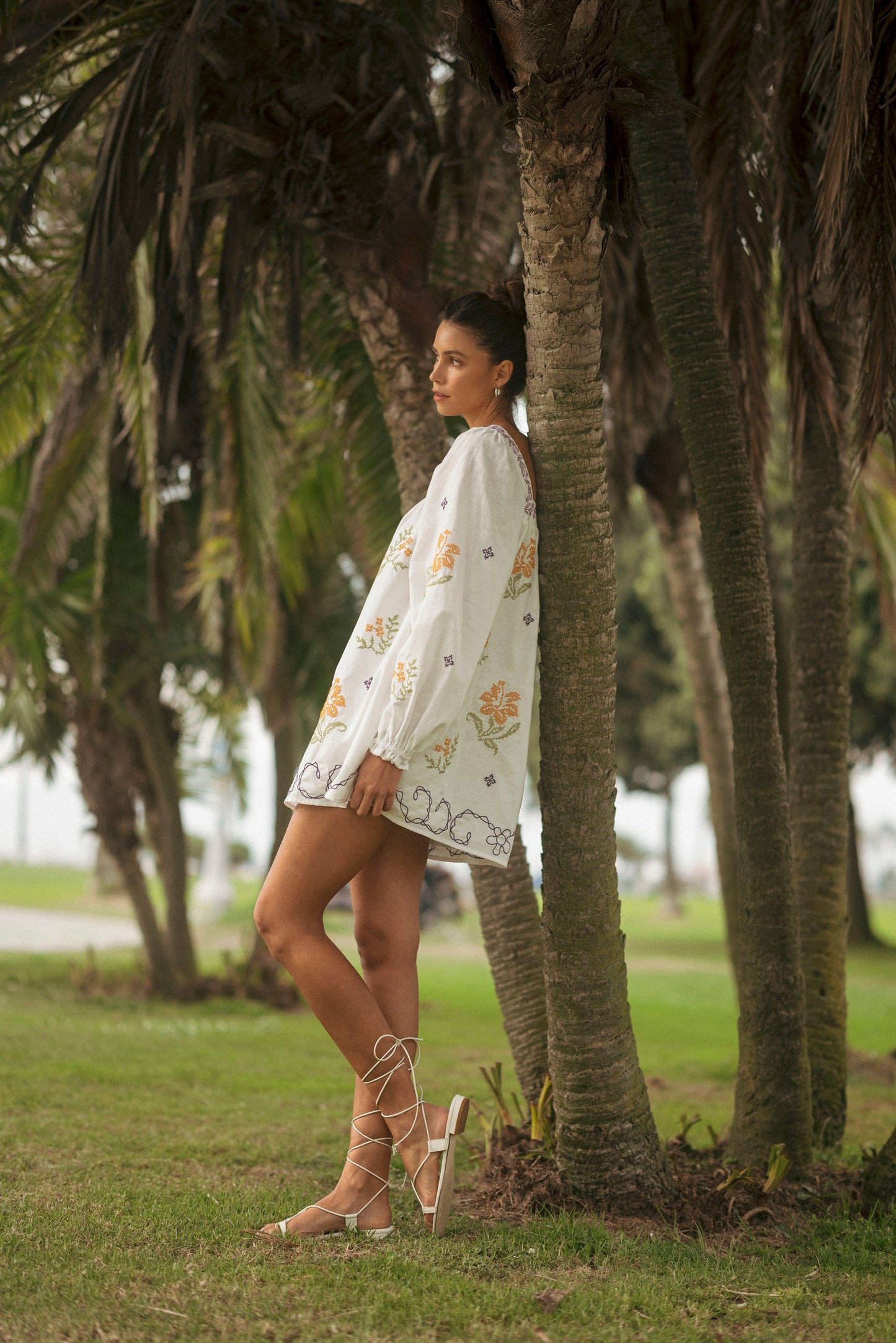 Morning Sun Square Neck Mini Dress