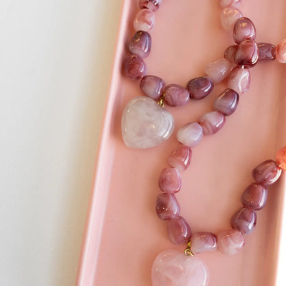 Jade Stone Heart Necklace