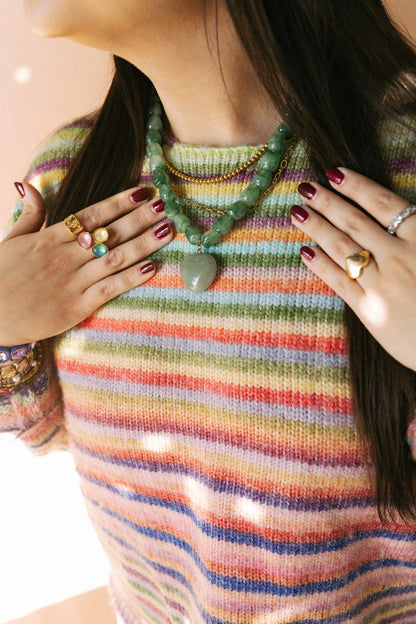 Jade Stone Heart Necklace