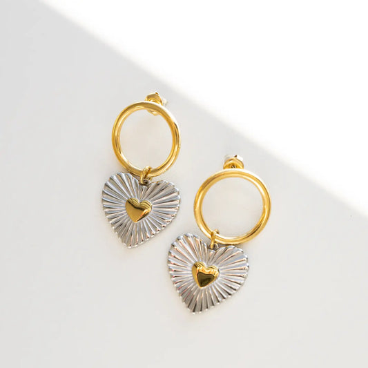 Mixed Feelings Heart Earrings