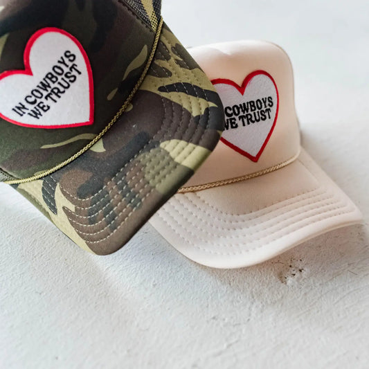 In Cowboys We Trust Trucker Hat - CAMO