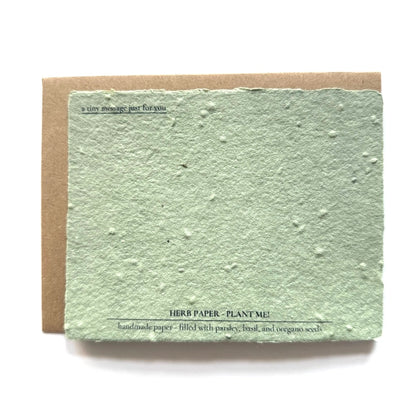 Thanking You : Plantable Herb Seeded Card